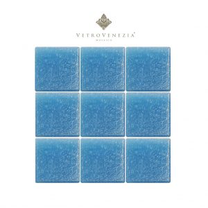 Vetro Venezia Esencial - Color Azul Acapulco A03, 2x2 cms- Mosaico para Alberca