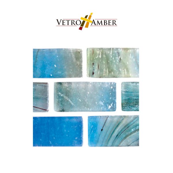 Vetro Hamber 1.5 x 3 cm color azul AM367 - Italo Vitreo