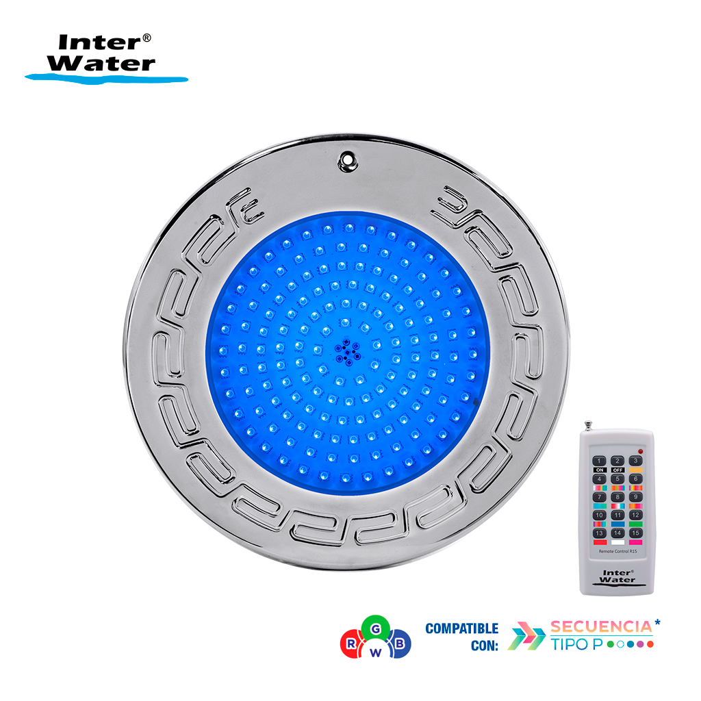 Reflector Inter NOVA LED Acero Inox, RGBW, 25 cms, con control - Inter Water - Imagen 5