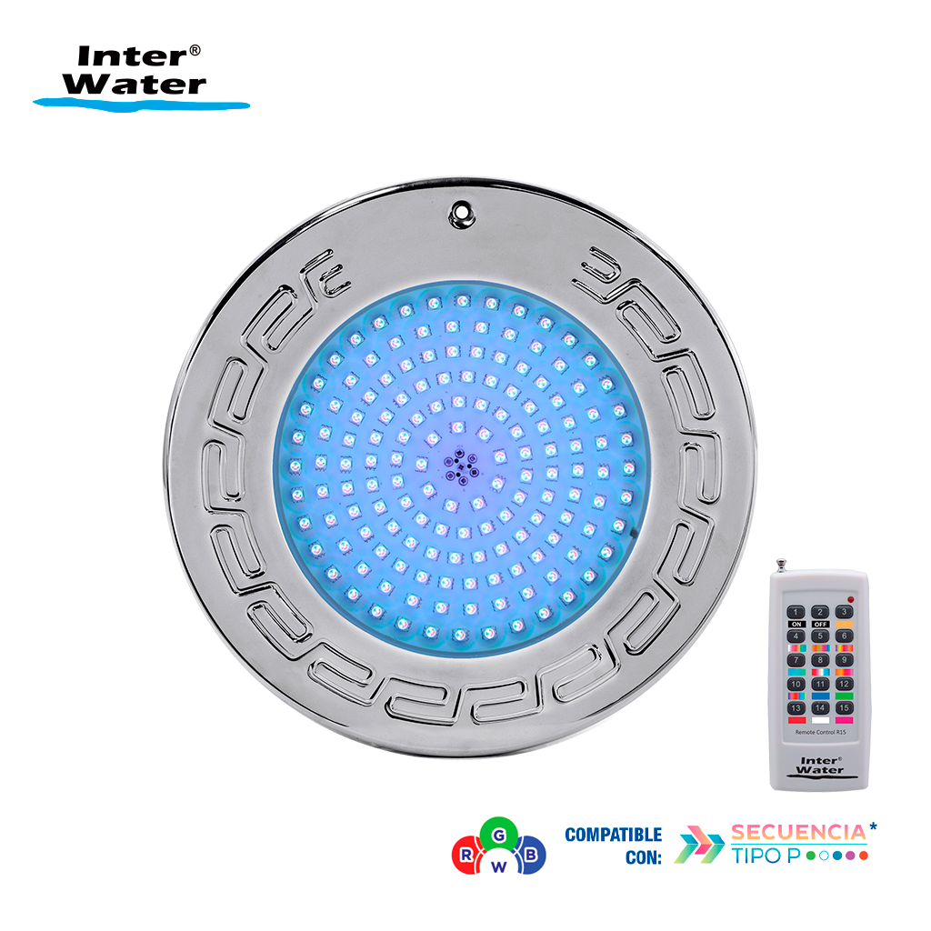 Reflector Inter NOVA LED Acero Inox, RGBW, 25 cms, con control - Inter Water - Imagen 10