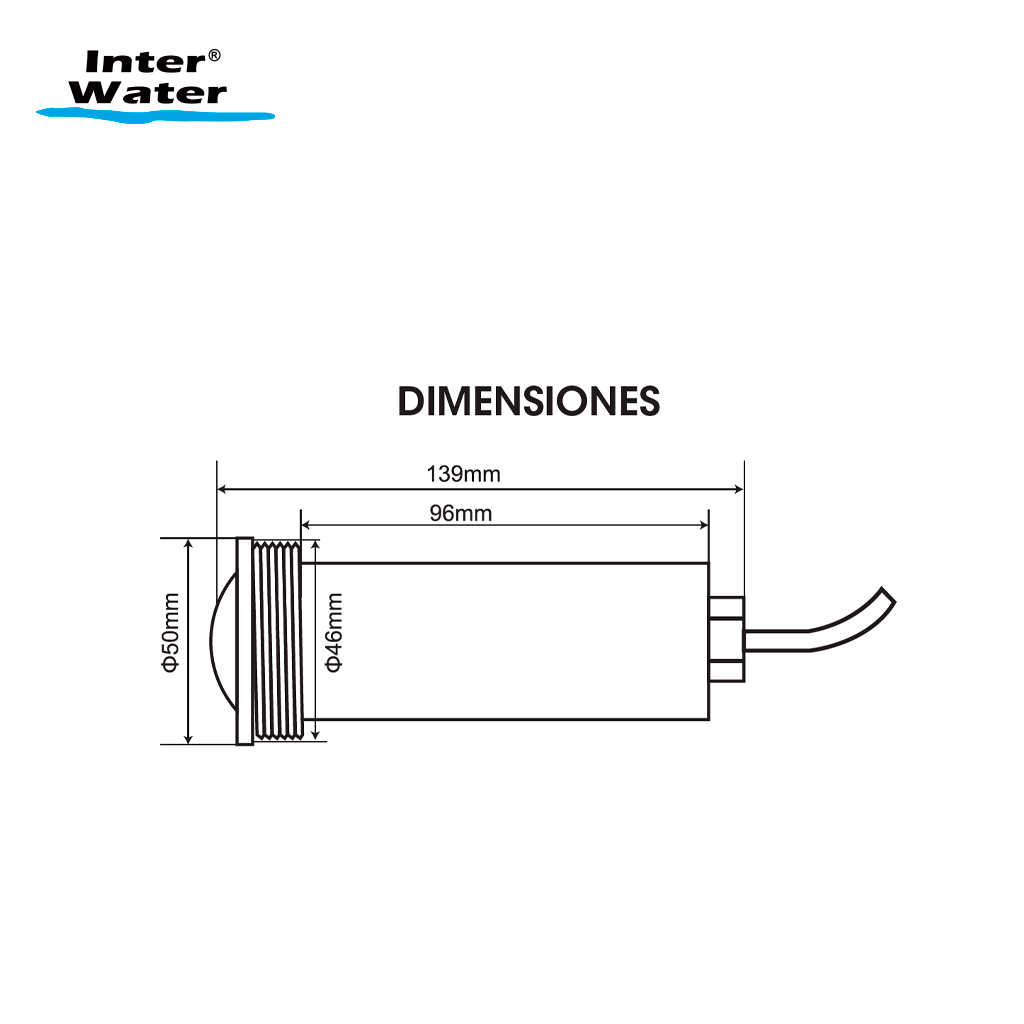 Reflector NOVA LED para 1½” - Inter Water - Imagen 4