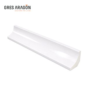 Pieza Redondeada para Media Caña Blanco- Gres de Aragón