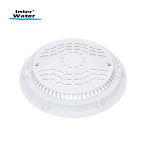 Rejilla y marco circular 8” antivortex, blanco - Inter Water